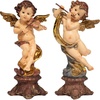 Design Toscano Italian Baroque-Style Musical Cherub Decorative Statues, Set of Two, 10 Inch, Resin, Full Color Finish