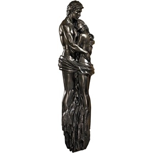 Design Toscano Dance of Desire Modern Couple Wall Sculpture for Bedroom or Bath, 17 inches wide, 23 inches tall, Cast Stone Resin, Bronze Finish(A Moment to Remember)