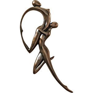 Design Toscano Dance of Desire Modern Couple Wall Sculpture for Bedroom or Bath, 17 inches wide, 23 inches tall, Cast Stone Resin, Bronze Finish(Dance of Desire)