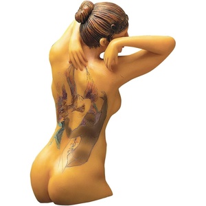 Design Toscano Dance of Desire Modern Couple Wall Sculpture for Bedroom or Bath, 17 inches wide, 23 inches tall, Cast Stone Resin, Bronze Finish(Tattooed Woman)