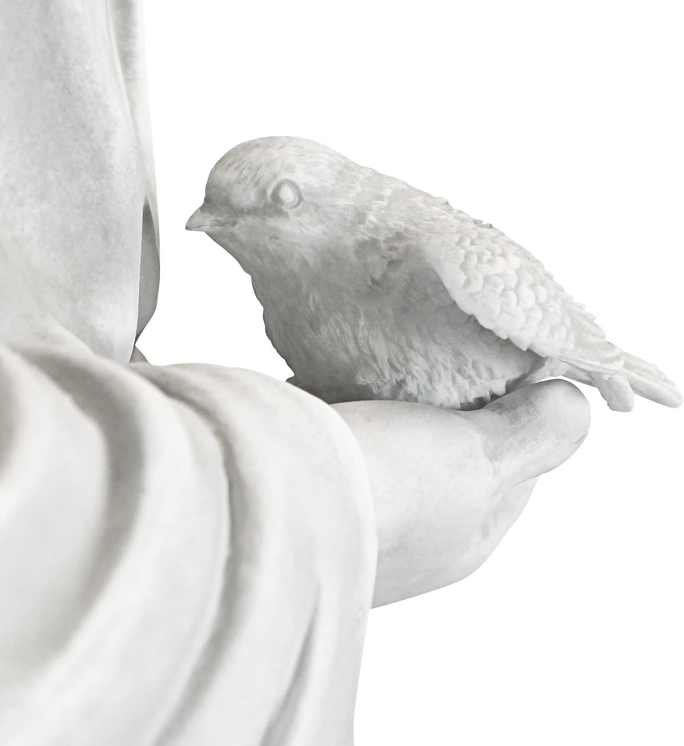 image:imageDesign Toscano Francis of Assisi Reflection Pool Outdoor Garden Statue Birdbath 7 inches wide 16 inches tall Cast Stone Resin Antique Stone FinishAntique Stone