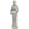 Design Toscano Francis of Assisi Reflection Pool Outdoor Garden Statue Birdbath, 7 inches wide, 16 inches tall, Cast Stone Resin, Antique Stone Finish(Antique Stone)