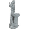 Design Toscano Francis of Assisi Reflection Pool Outdoor Garden Statue Birdbath, 7 inches wide, 16 inches tall, Cast Stone Resin, Antique Stone Finish(Greystone)