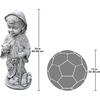 Design Toscano Francis of Assisi Reflection Pool Outdoor Garden Statue Birdbath, 7 inches wide, 16 inches tall, Cast Stone Resin, Antique Stone Finish(Two Tone Stone)