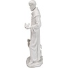 Design Toscano Francis of Assisi Reflection Pool Outdoor Garden Statue Birdbath, 7 inches wide, 16 inches tall, Cast Stone Resin, Antique Stone Finish(White)