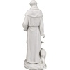 Design Toscano Francis of Assisi Reflection Pool Outdoor Garden Statue Birdbath, 7 inches wide, 16 inches tall, Cast Stone Resin, Antique Stone Finish(White)