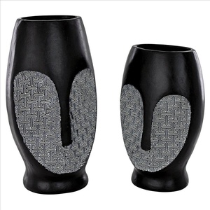 Design Toscano Contemporary Cubist African Mask Sculptural Vase Set