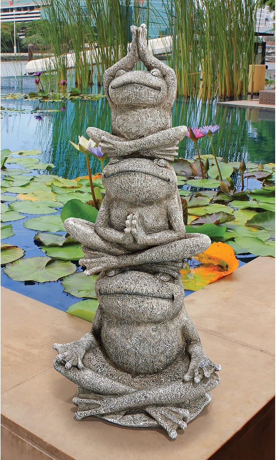 Power Angels Design Design Toscano Tower of Frog Power Garden Statue - Design Toscano