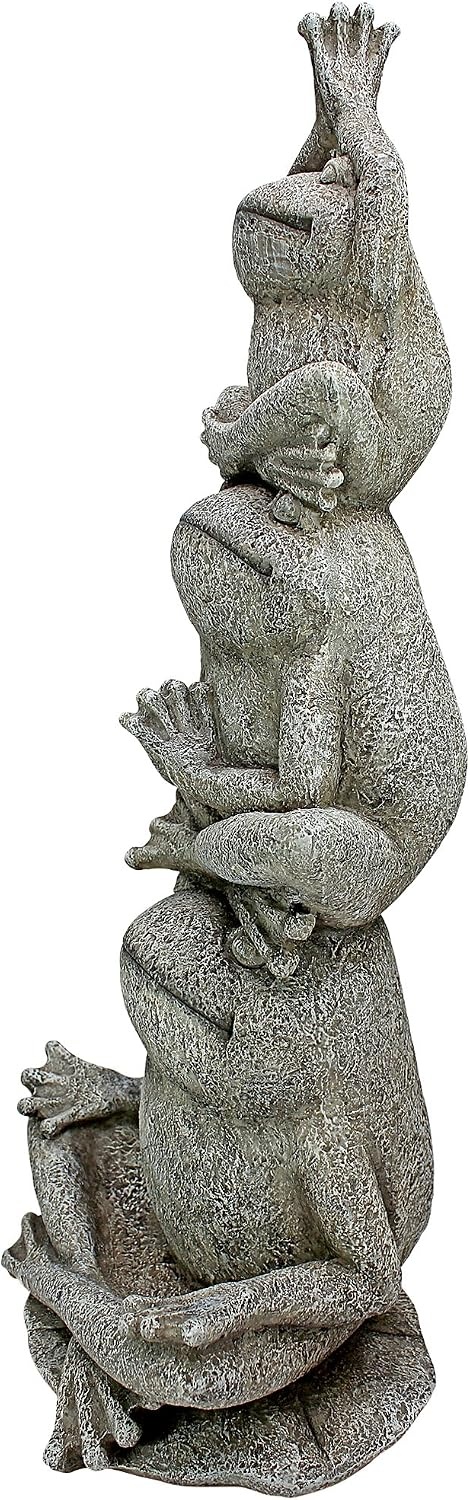 Power Angels Design Design Toscano Tower of Frog Power Garden Statue - Design Toscano